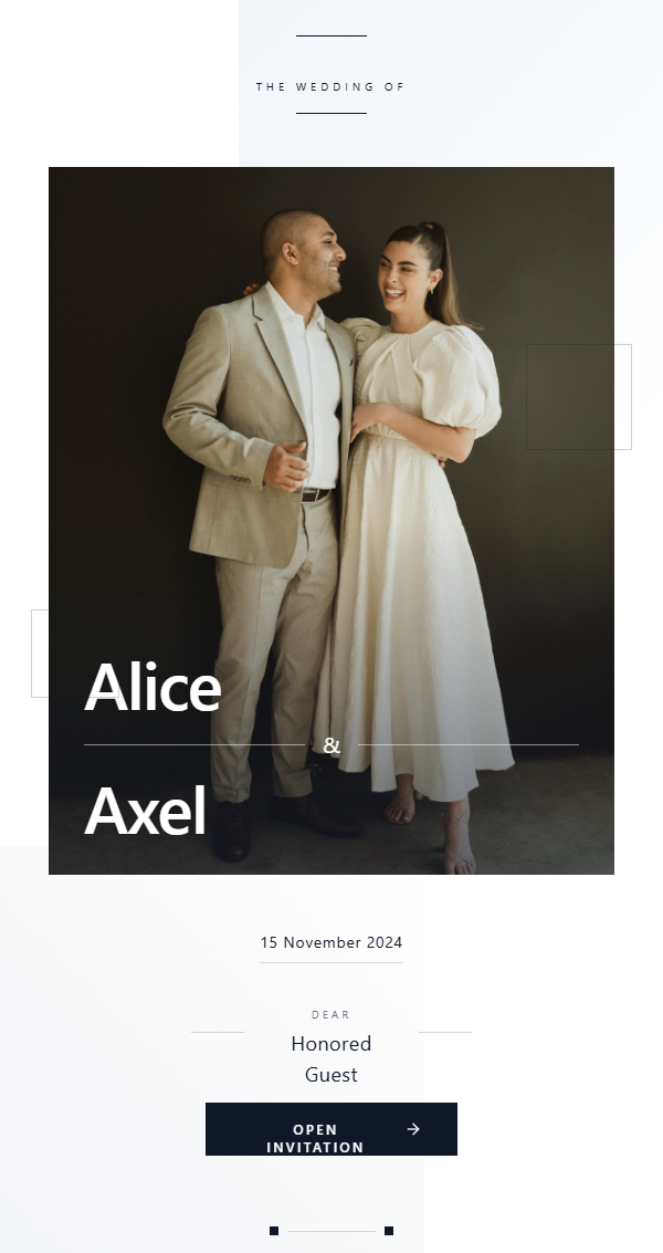 Modern Minimalist - Wedding