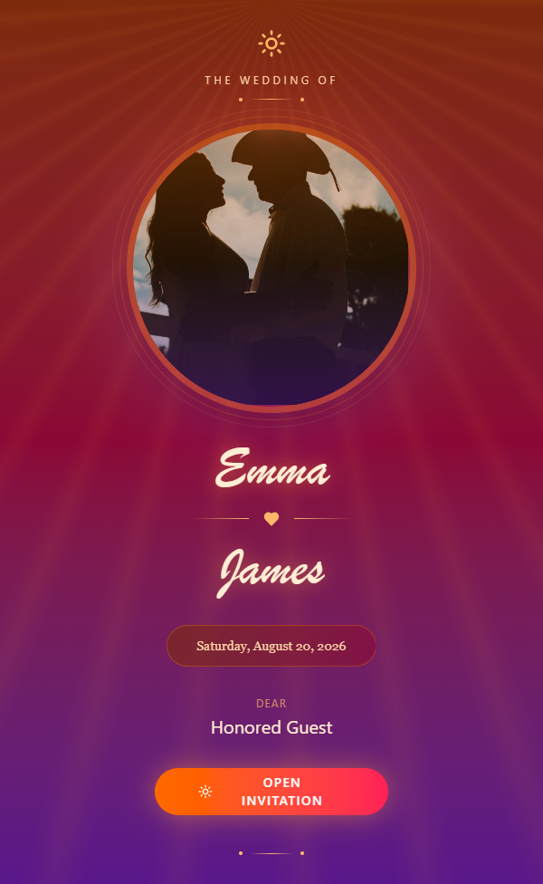 Sunset Silhouette - Wedding